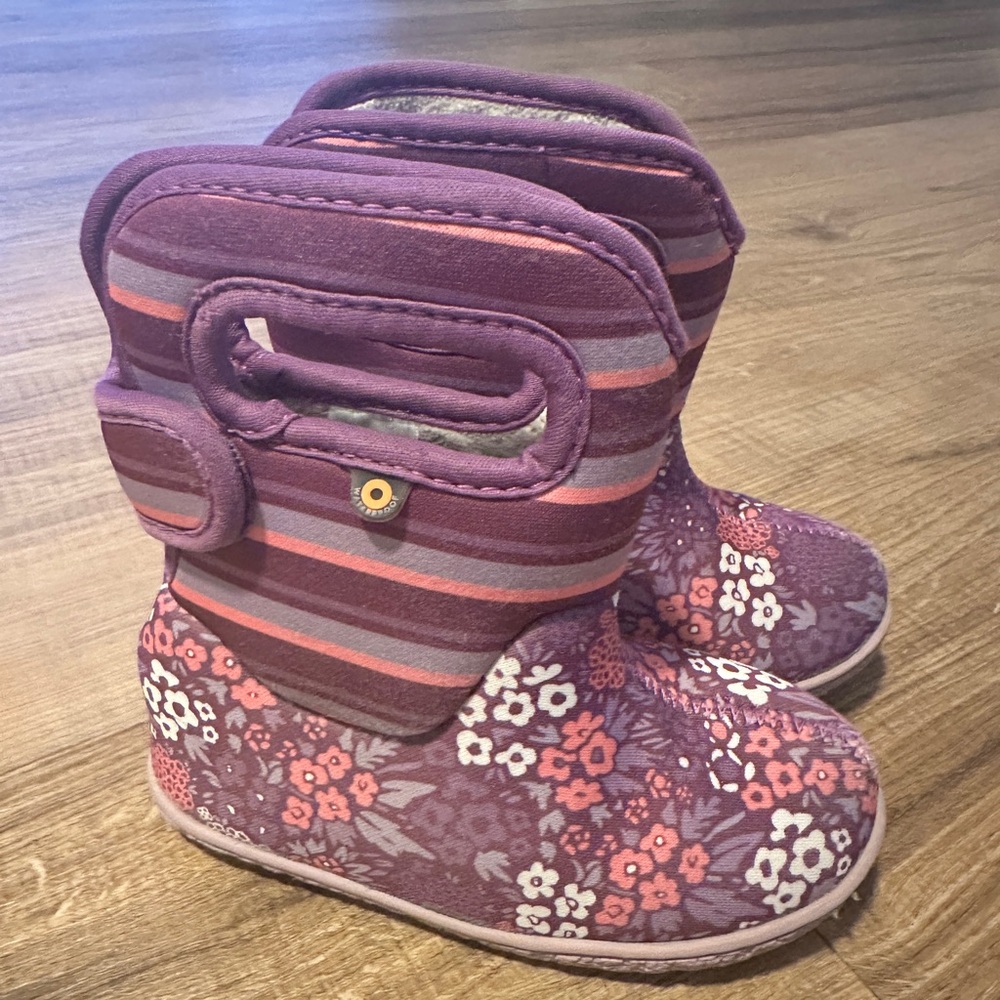 Bogs Purple and Pink Kids Boots